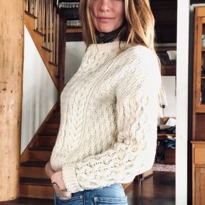 Tivoli Aran 100% Wool Fishermans Sweater
